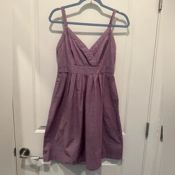 merona cotton dress Merona Blue 100% Cotton Sleeveless Cinch Waist Tank Top Dress Woman's P Small